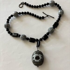 Boho Stone and Bead Necklace